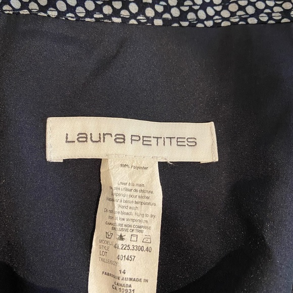 Navy print Aline Skirt - Picture 3 of 3